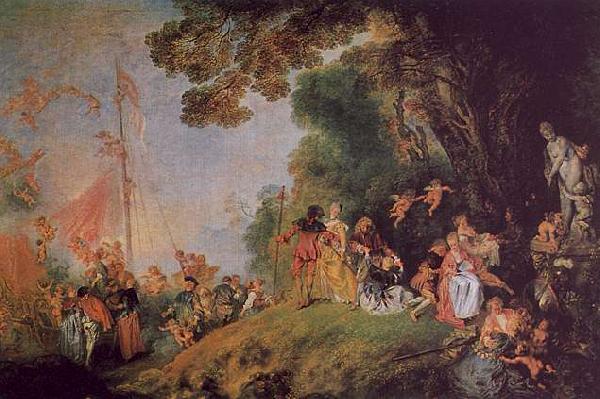 Jean-Antoine Watteau Pilgrimage to Cythera oil painting picture